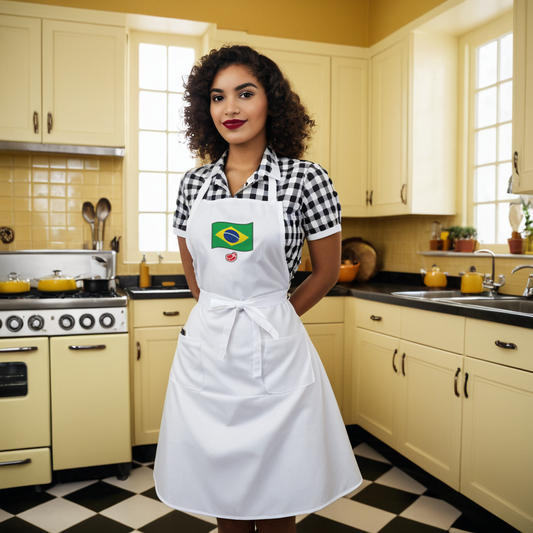 Brazil Flag Organic Cotton Apron