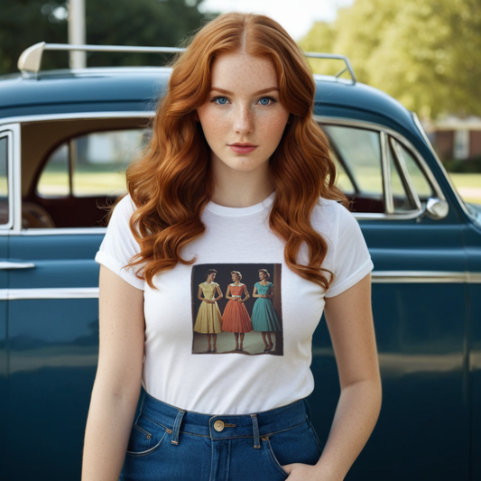 1950s Retro Ladies Fashion T-Shirt