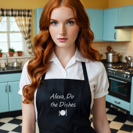 Alexa, Do the Dishes Organic cotton apron