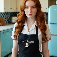 Chef Jessica Personalized Organic Cotton Apron 👩‍🍳