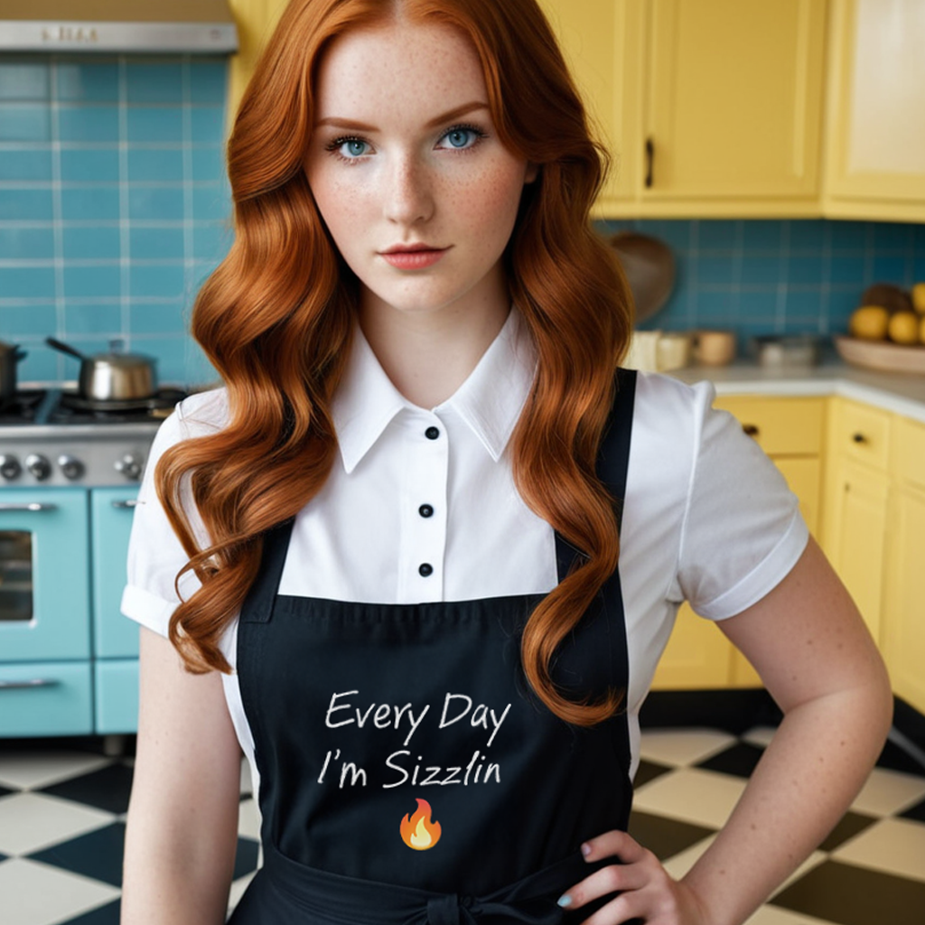 Every Day I’m Sizzlin’ Organic cotton apron