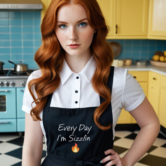 Every Day I’m Sizzlin’ Organic cotton apron