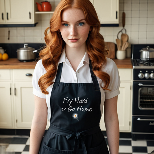 Fry Hard or Go Home Organic cotton apron