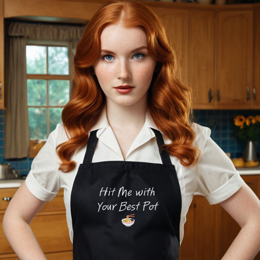 Hit Me with Your Best Pot Organic cotton apron