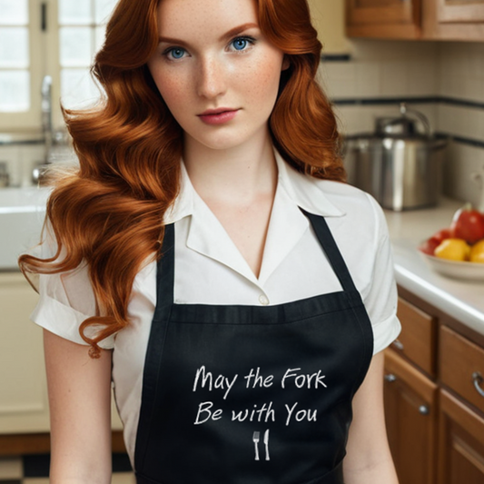 May the Fork Be with You Organic cotton apron