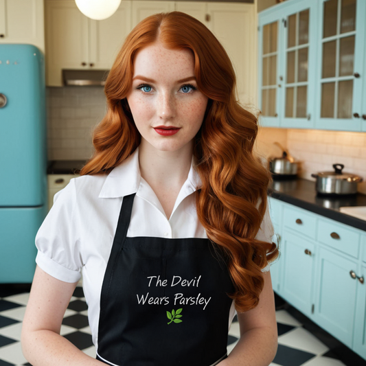 The Devil Wears Parsley Organic cotton apron