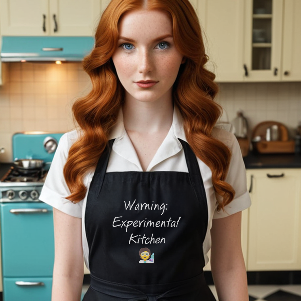 Warning - Experimental Kitchen Organic cotton apron