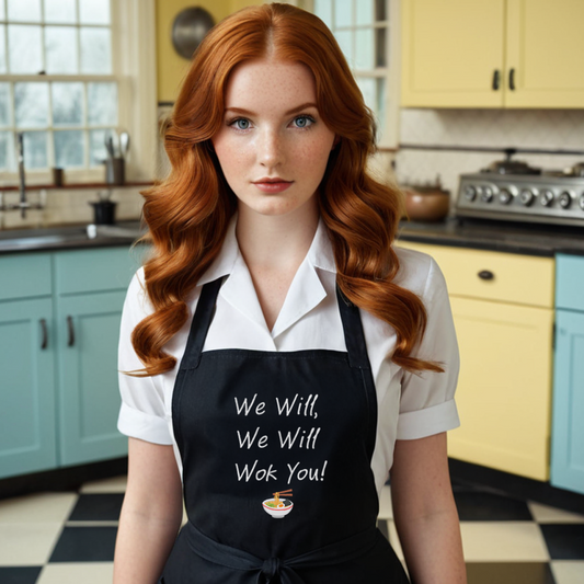 We Will, We Will Wok You Organic cotton apron